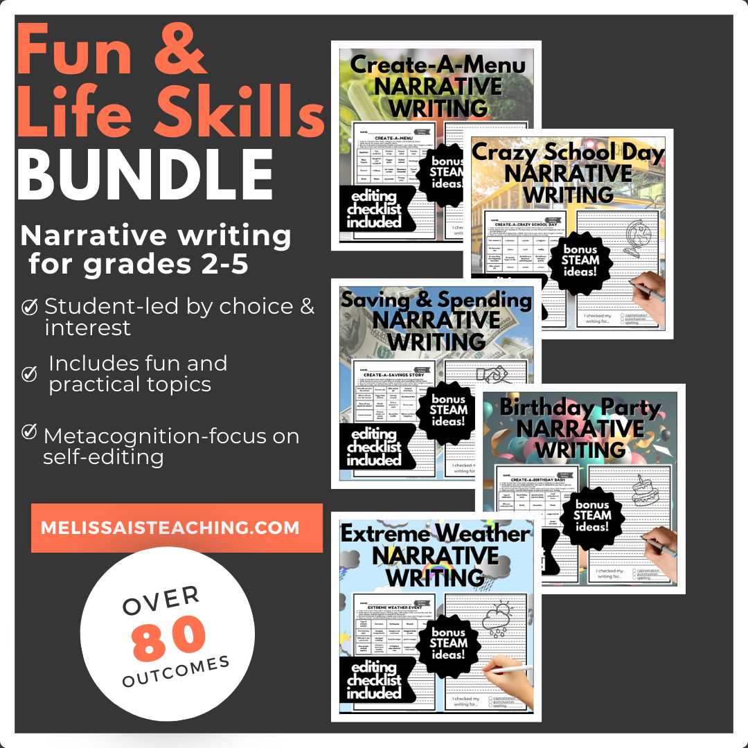 Narrative Writing Fun and Life Skills Bundle