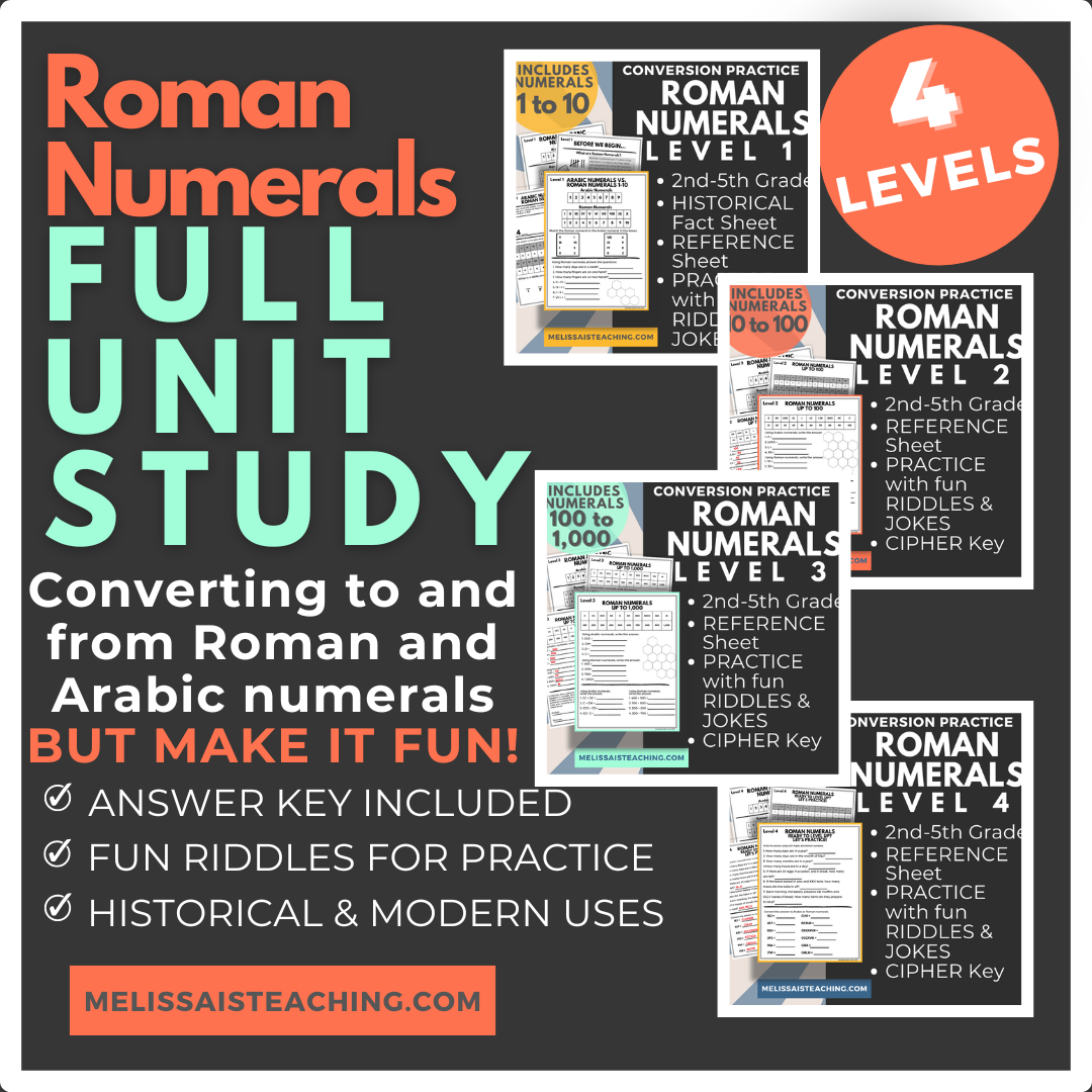 Roman Numeral FULL Unit Study