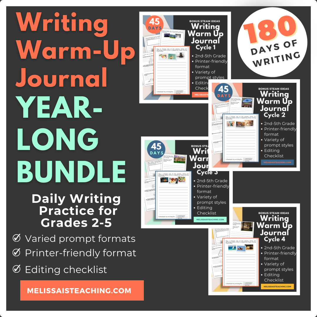 Year Long Writing Warm Up Journal Full-year